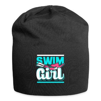 Filles de natation - Bonnet en jersey - noir - Devant