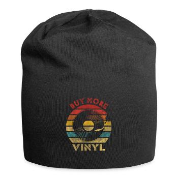 Buy more Vinyl Retro Vintage Music - Jersey Beanie - black - Front