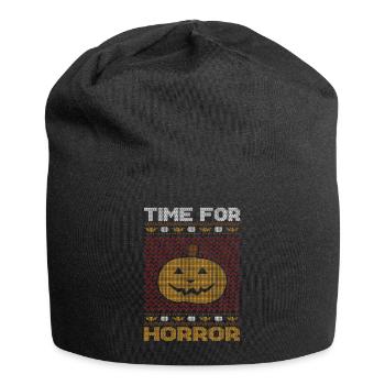 Stitch Pattern Citrouille Créature Halloween - Bonnet en jersey - noir - Devant