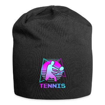 Joueur de tennis Retro Vintage Classic - Bonnet en jersey - noir - Devant