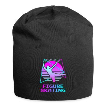 Retro Vintage Classic Figure Skating Skater - Jersey Beanie - black - Front