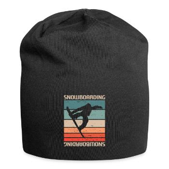 Retro Vintage Classic Snowboarding Snowboard - Jersey-Beanie - Schwarz - Vorne