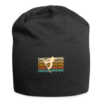 Retro Vintage Classic Snowboarding Snowboard - Jersey-Beanie - Schwarz - Vorne