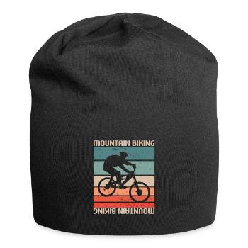 Retro Vintage Classic Mountain Biking - Jersey-Beanie - Schwarz - Vorne
