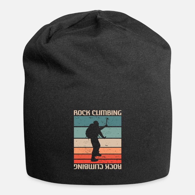 Retro Vintage Classic Rock Climbing Climber - Jersey-Beanie - Schwarz