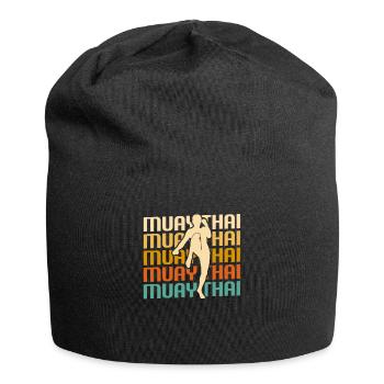 Retro Vintage Classic Muay Thai Boxing Martial - Jersey Beanie - black - Front