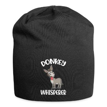 Donkey Whisperer Esel Geschenk - Jersey-Beanie - Schwarz - Vorne