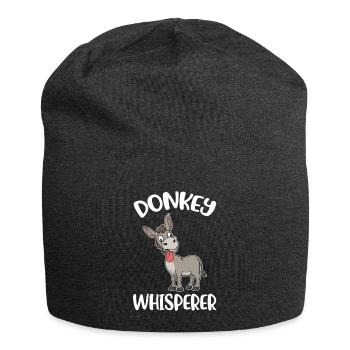 Donkey Whisperer Cadeau d’âne - Bonnet en jersey - charbon - Devant