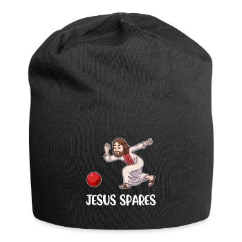 Jésus épargne le bowling Jésus Cadeau - Bonnet en jersey - noir - Devant