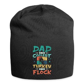 Papa de la dinde la plus cool du troupeau - Bonnet en jersey - noir - Devant
