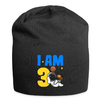 I'm 3 3rd Birthday Celebration Outerspace Bday - Jersey Beanie - black - Front