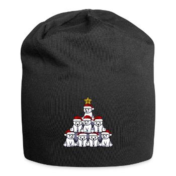 Arbre de Noël de l’ours polaire - Bonnet en jersey - noir - Devant