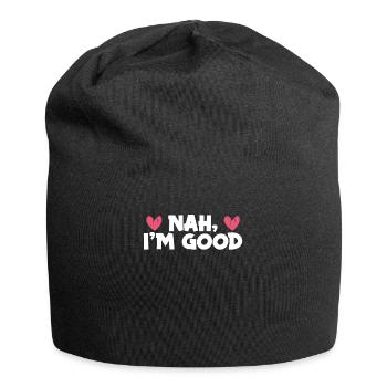 L’amour n’échoue jamais - Bonnet en jersey - noir - Devant