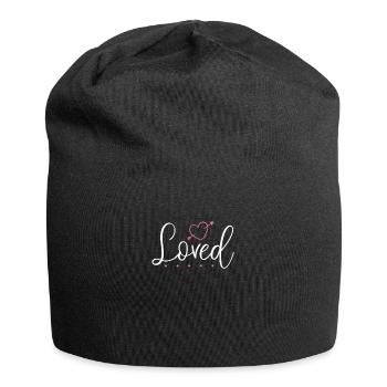 Cher Cœur Saint-Valentin - Bonnet en jersey - noir - Devant