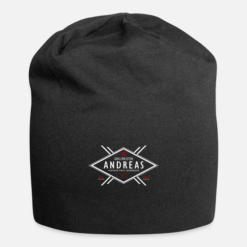 Grill master Andreas first name - Jersey Beanie - black
