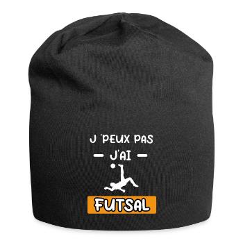 je peux pas j'ai futsal cadeau futsal - Bonnet en jersey - noir - Devant