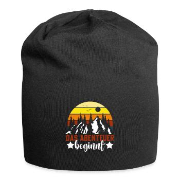 Das Abenteuer Beginnt - Jersey-Beanie - Schwarz - Vorne