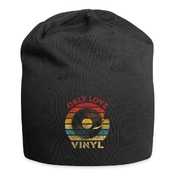 Only Love Vinyl Retro Vintage Music - Jersey-Beanie - Schwarz - Vorne