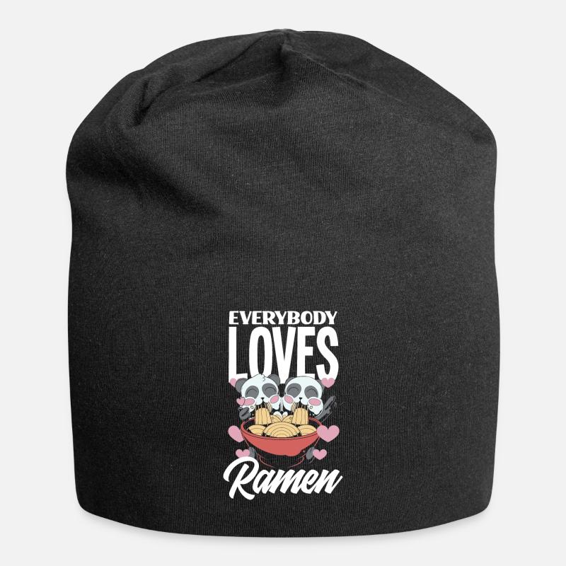 Everyone loves ramen Funny ramen - Jersey Beanie - black