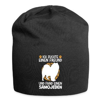 Suchte meinen Samojede Schlittenhund - Jersey-Beanie - Schwarz - Vorne