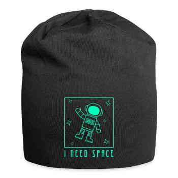 I Need Space Dad Jokes - Jersey-Beanie - Schwarz - Vorne