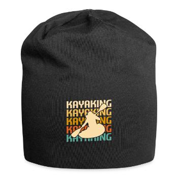 Retro Vintage Classic Kayaking Kayak Kayaker - Jersey-Beanie - Schwarz - Vorne