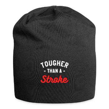 Tougher Than A Stroke Survivor Awareness - Jersey Beanie - black - Front