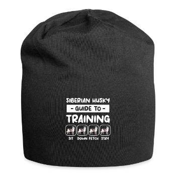 Guide des huskies sibériens pour l’entraînement des Huskies - Bonnet en jersey - noir - Devant