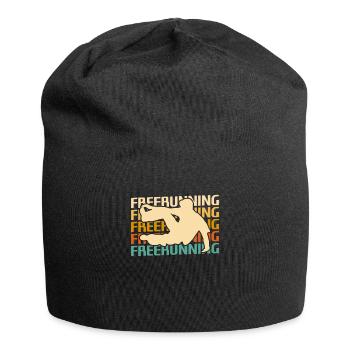 Retro Vintage Classic Freerunning Freerunner - Jersey Beanie - black - Front