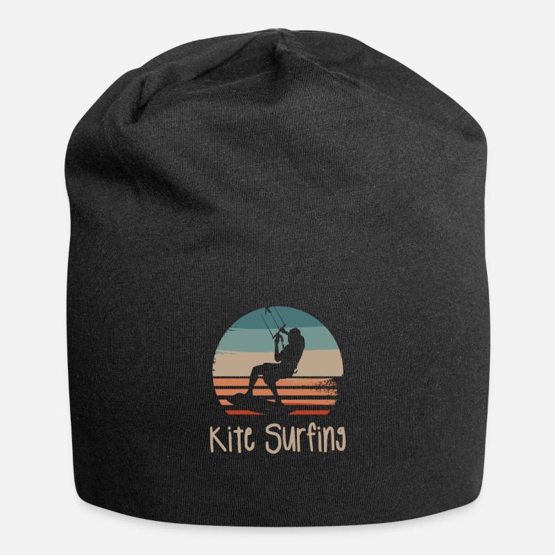 Rétro Vintage Classic Kite Surf Surf Surfer - Bonnet en jersey - noir