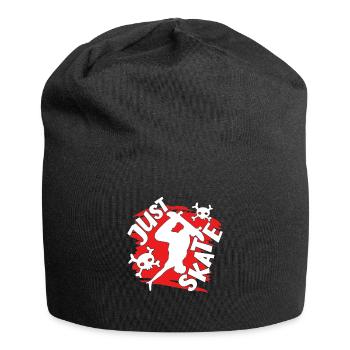 Skateboarder Just Skate With Skulls Skateboarding - Jersey Beanie - black - Front