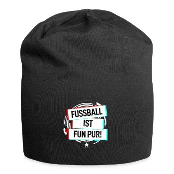 Fussball Ist Fun Pur - Jersey-Beanie - Schwarz - Vorne