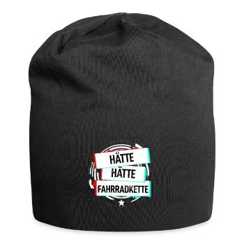 Hätte Hätte Fahrradkette - Jersey-Beanie - Schwarz - Vorne