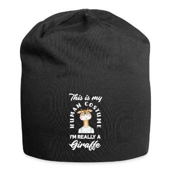 Je suis une girafe drôle cadeau de girafe - Bonnet en jersey - noir - Devant