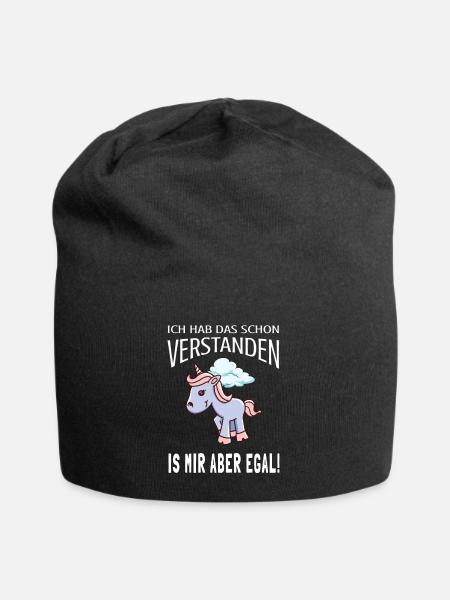 Ich hab das schon verstanden ist mir aber egal - Jersey-Beanie - Schwarz