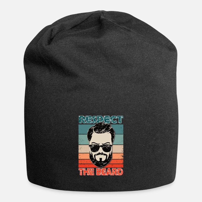 3 days beard | Hip | Upper lip beard | Lumberjack - Jersey Beanie - black