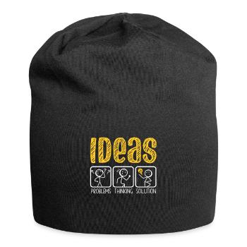 Problem Thinking Stick Figure Solution Thinker - Jersey Beanie - black - Front