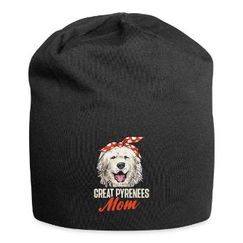 Great Pyrenees Mama Dog Pyrenees - Jersey Beanie - black - Front