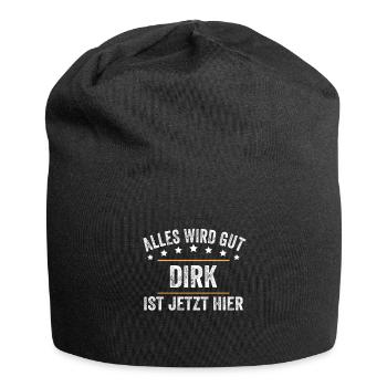Dirk Vorname Name Geburtstag - Jersey-Beanie - Schwarz - Vorne