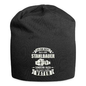 Stahlbauer Vater Papa Vatertag Metallbauer - Jersey-Beanie - Schwarz - Vorne