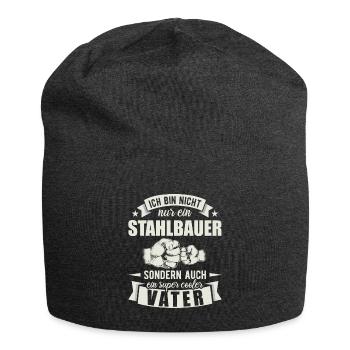 Stahlbauer Vater Papa Vatertag Metallbauer - Jersey-Beanie - Anthrazit - Vorne