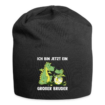 Drachen Großer Bruder - Ich bin jetzt ein Großer - Jersey-Beanie - Schwarz - Vorne