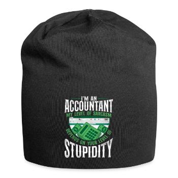 Accountant Bookkeeper Accounting - Jersey Beanie - black - Front