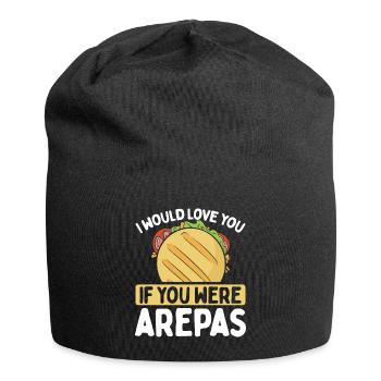 Venezuelan Arepa Lover Colombian Traditional Food - Jersey Beanie - black - Front