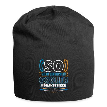 Hörakustiker Akustiker - Jersey-Beanie - Schwarz - Vorne