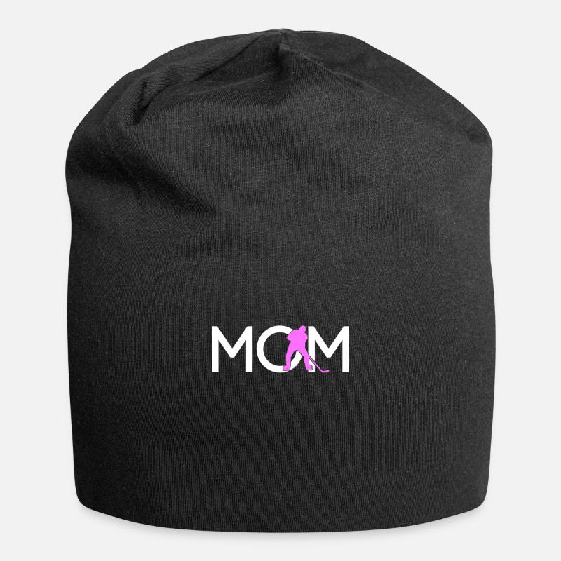 Eishockey Mama - Jersey-Beanie - Schwarz