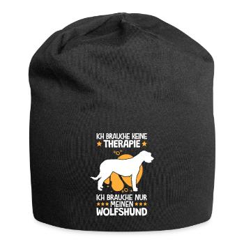 Ich brauche nur meinen Irischer Wolfshund - Jersey-Beanie - Schwarz - Vorne