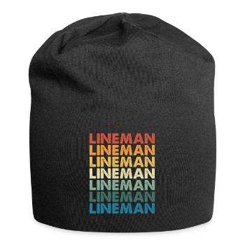 Retro Lineman Colorful - Jersey Beanie - black - Front
