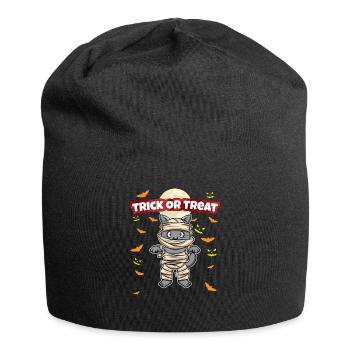 Trick Or Treat Scary Creepy Halloween Monster - Jersey Beanie - black - Front
