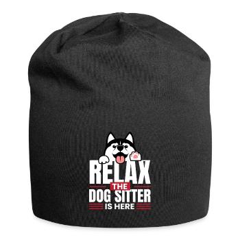 Relax the Dog Sitter Is Here Petsitting - Jersey-Beanie - Schwarz - Vorne